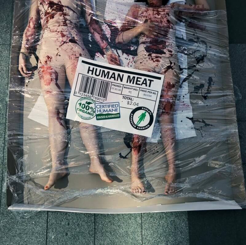 Human Meat Protest Melbourne 2016