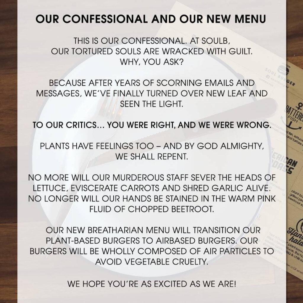 Soul Burger's Confession
