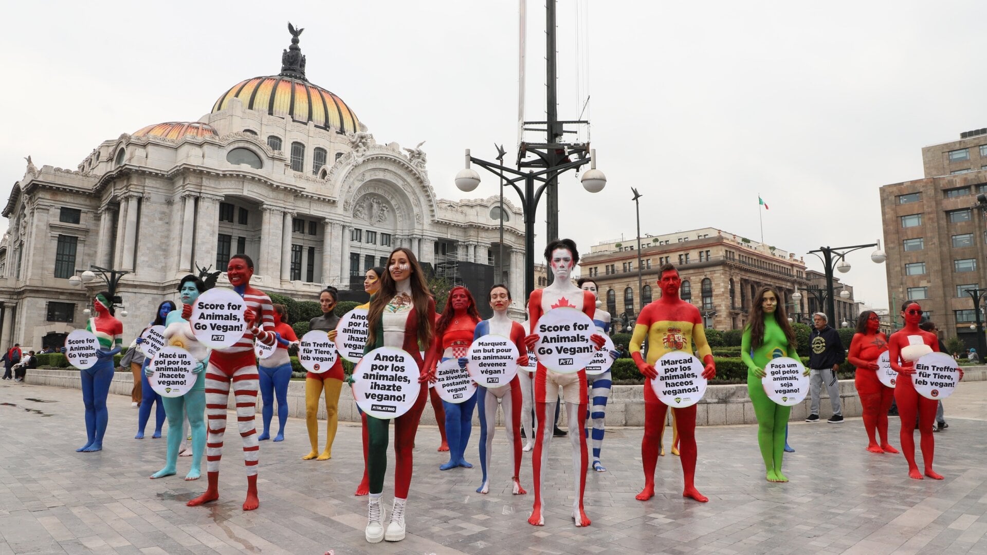 World Cup Fans Urged to Go Vegan as Animal Defenders Take to Mexico City