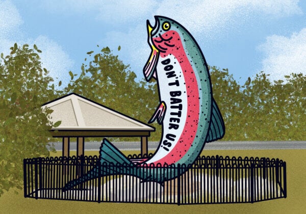 ‘Don’t Batter Us!’ – PETA Offers to Pay for Big Trout Sculpture Makeover