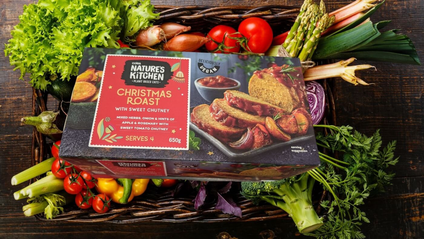 Nature's Kitchen Plant Based Roast available at Coles for Christmas.