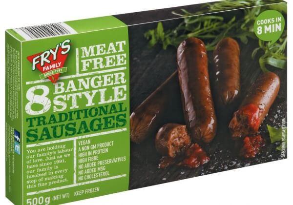 Frys Meat Free Banger Style Traditional Sausages