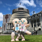 Giant Babies at Parliament House in Wellington, New Zealand.