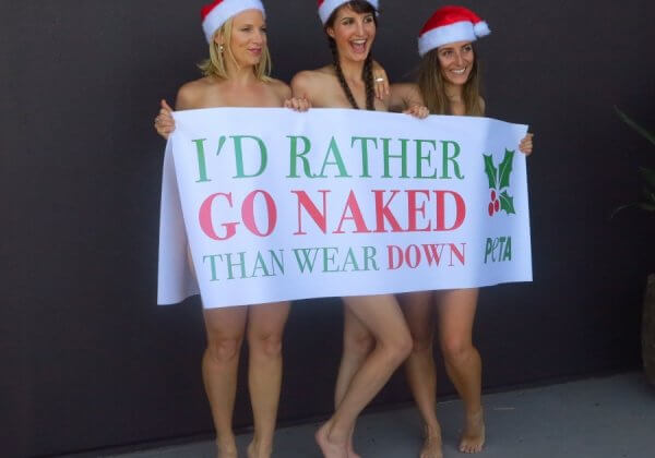 PETA Activists Tell Kathmandu: ‘I’d Rather Go Naked Than Wear Down’