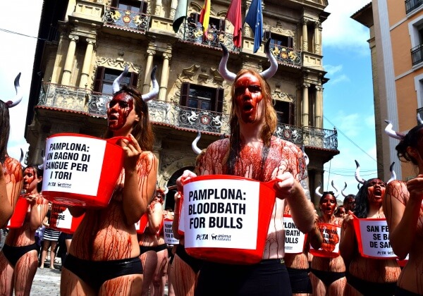 Aussies Join Mass ‘Bloodbath’ to Protest Pamplona’s Running of the Bulls