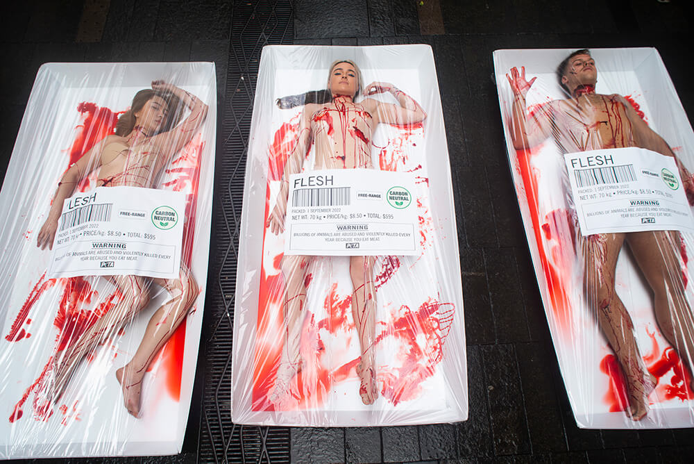 Human Meat' Served Up in Sydney Mall - News - PETA Australia