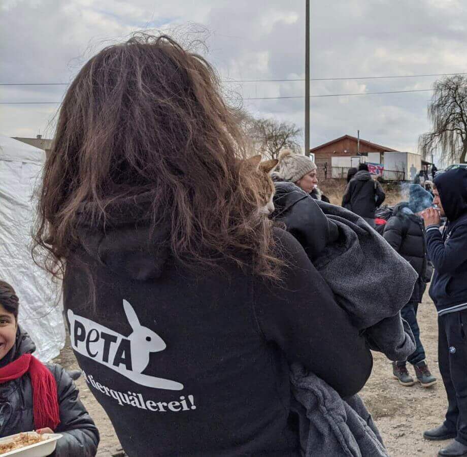 PETA Germany staff at the Ukraine Border