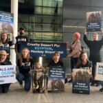 PETA UK activists at Heathrow Airport