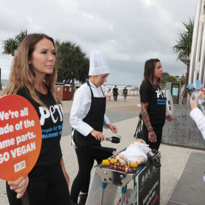 PETA protesters on the Gold Coast