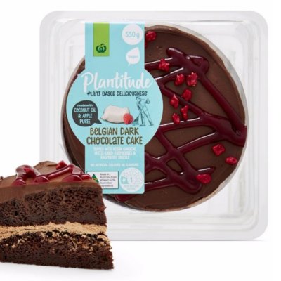 Vegan Chocolate Cake at Woolworths.