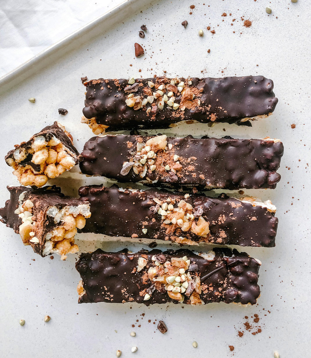 Vegan, gluten-free protein bars.