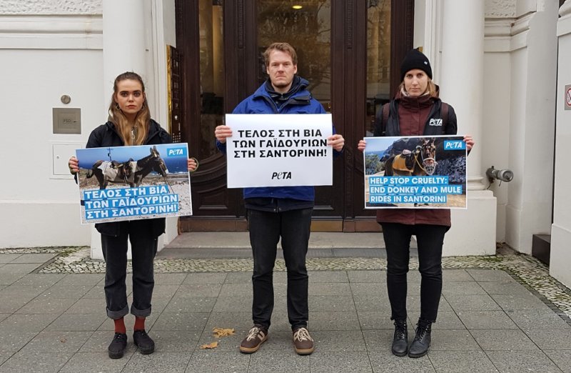 Demonstrators descend on Greek embassy in Berlin