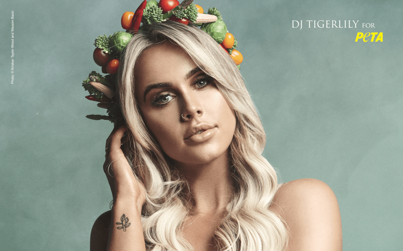 DJ Tigerlily Is a Natural Vegan Beauty in New PETA Ad