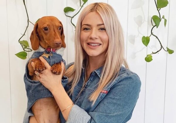 Shonagh Stratford and her dog Tofu