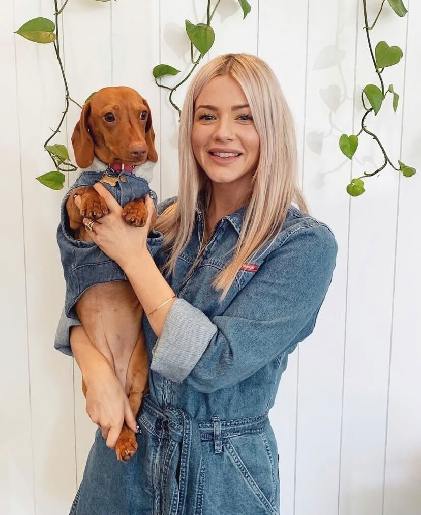 Shonagh Stratford and her dog Tofu
