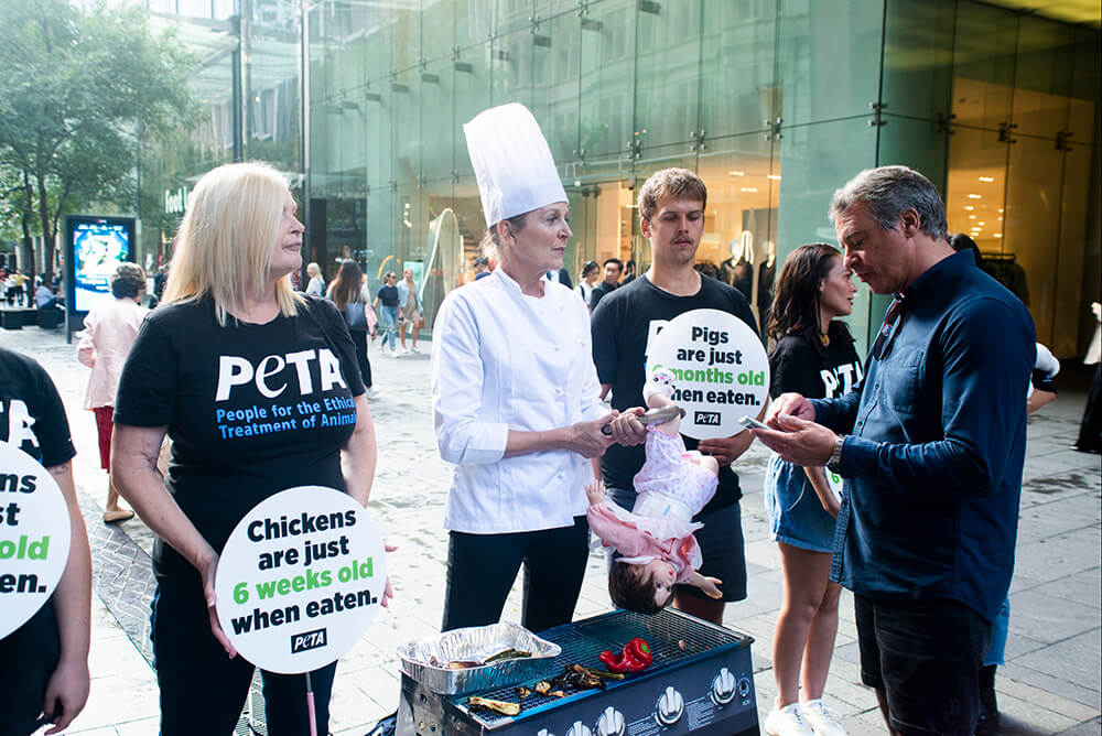 activists held a barbecue in Pitt Street Mall