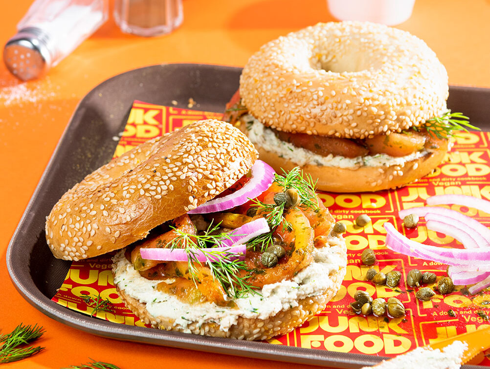 Vegan lox bagels.