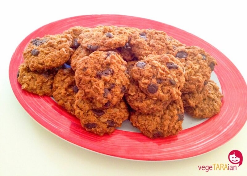 Vegan Cinnamon Choc Chip Anzac Biscuits