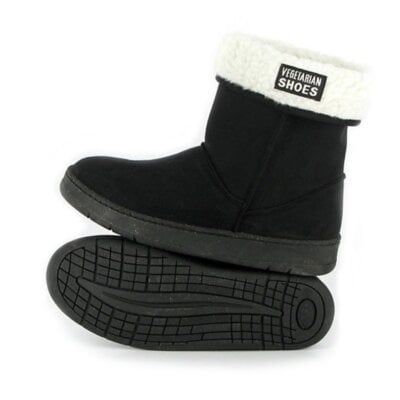 Vegetarian Shoes Snug Boot Black (folded down)