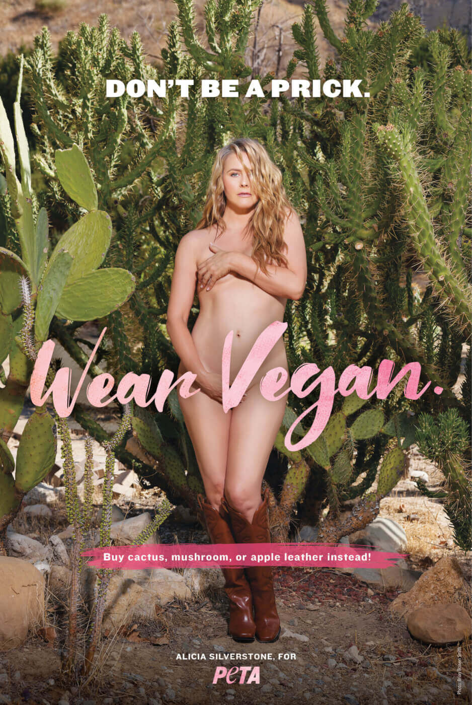 Alicia Silverstone's "wear vegan" ad.