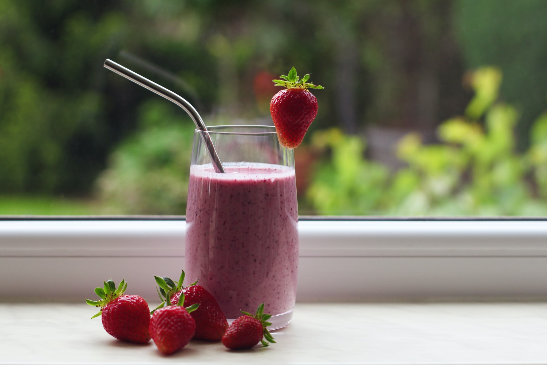 A strawberry smoothie.