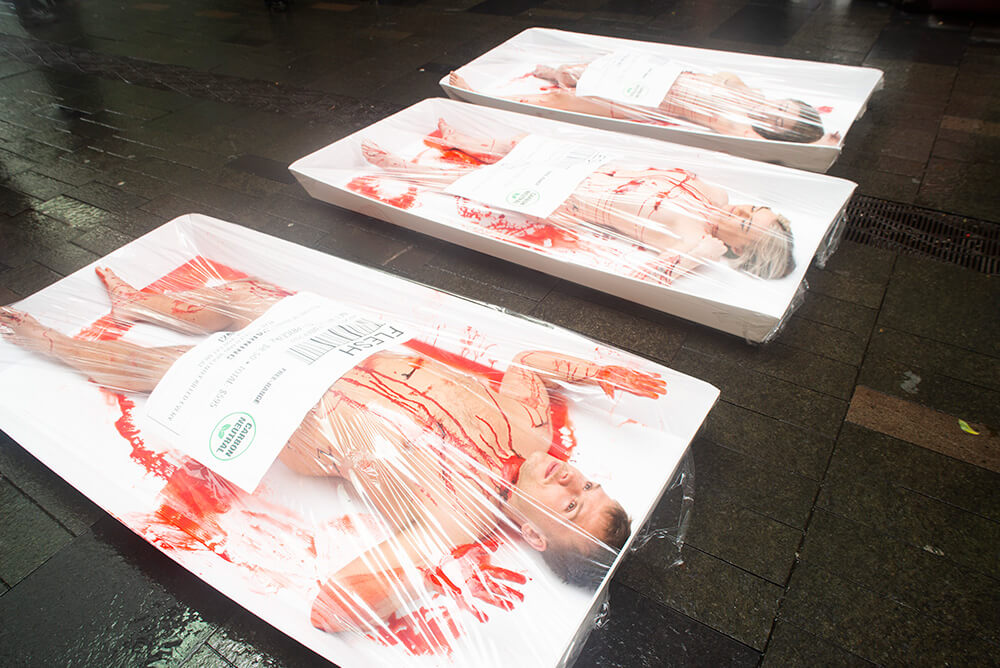 Human Meat' Served Up in Sydney Mall - News - PETA Australia