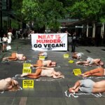 PETA protest in Sydney, Australia.
