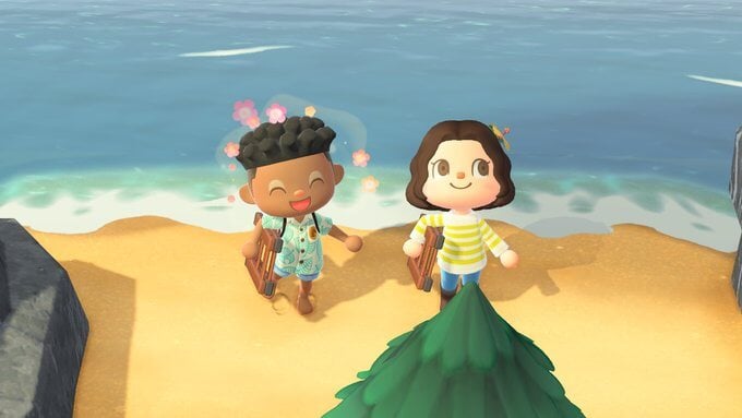 Find a secret beach in Animal Crossing.