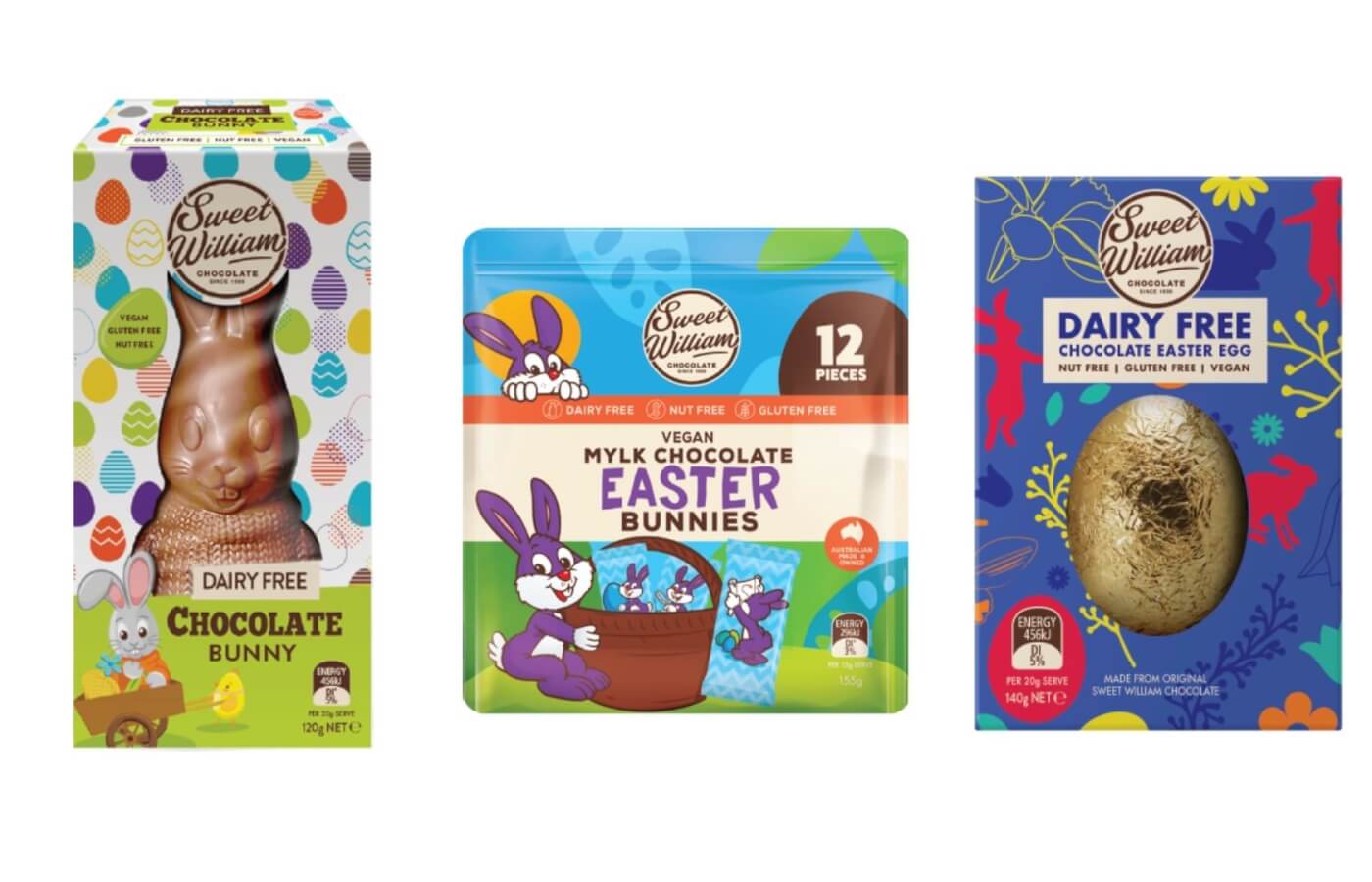 sweet william vegan chocolate easter range