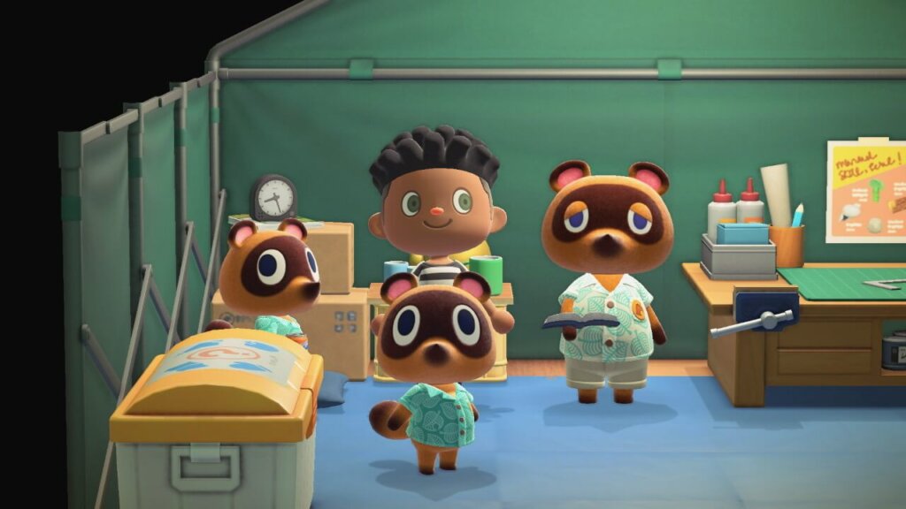 Tanooki in Animal Crossing.