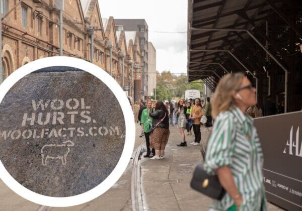 ‘Wool Hurts’ Message Taken to the Streets at Fashion Week