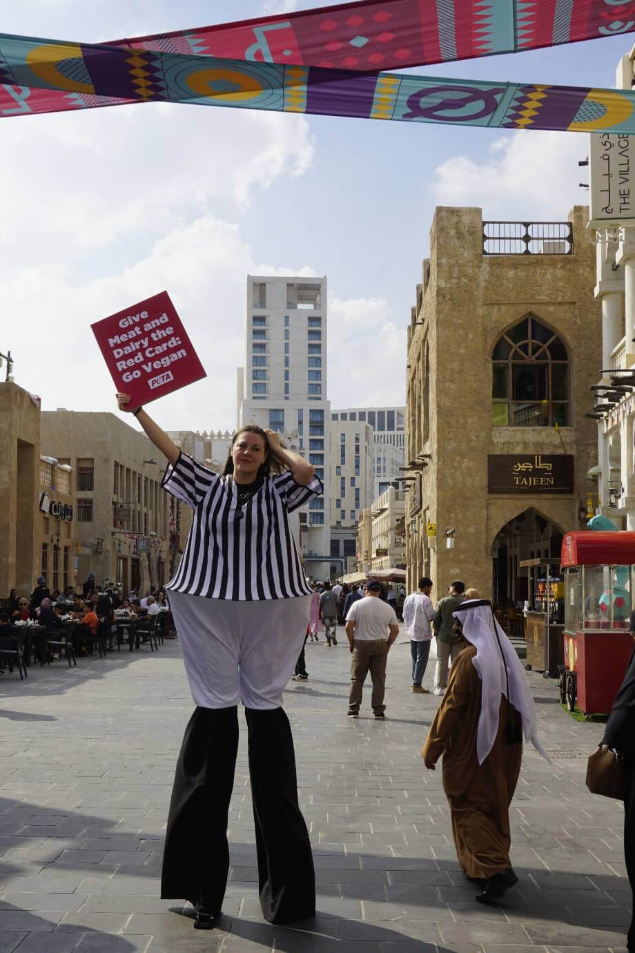 PETA activist at the world cup